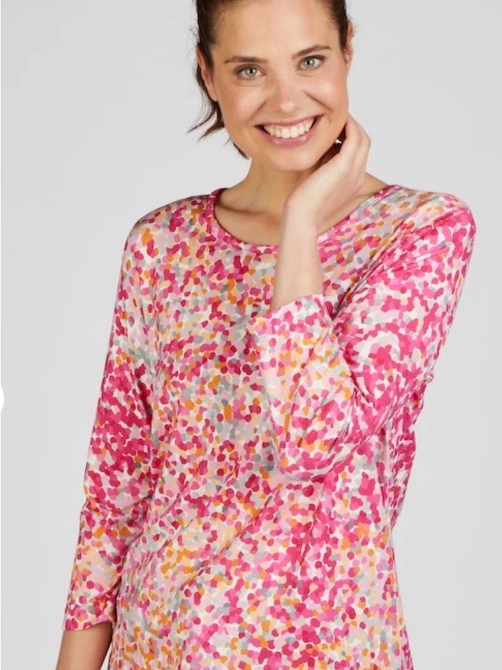 Rabe Magnolia Park Print T-Shirt   Magenta.